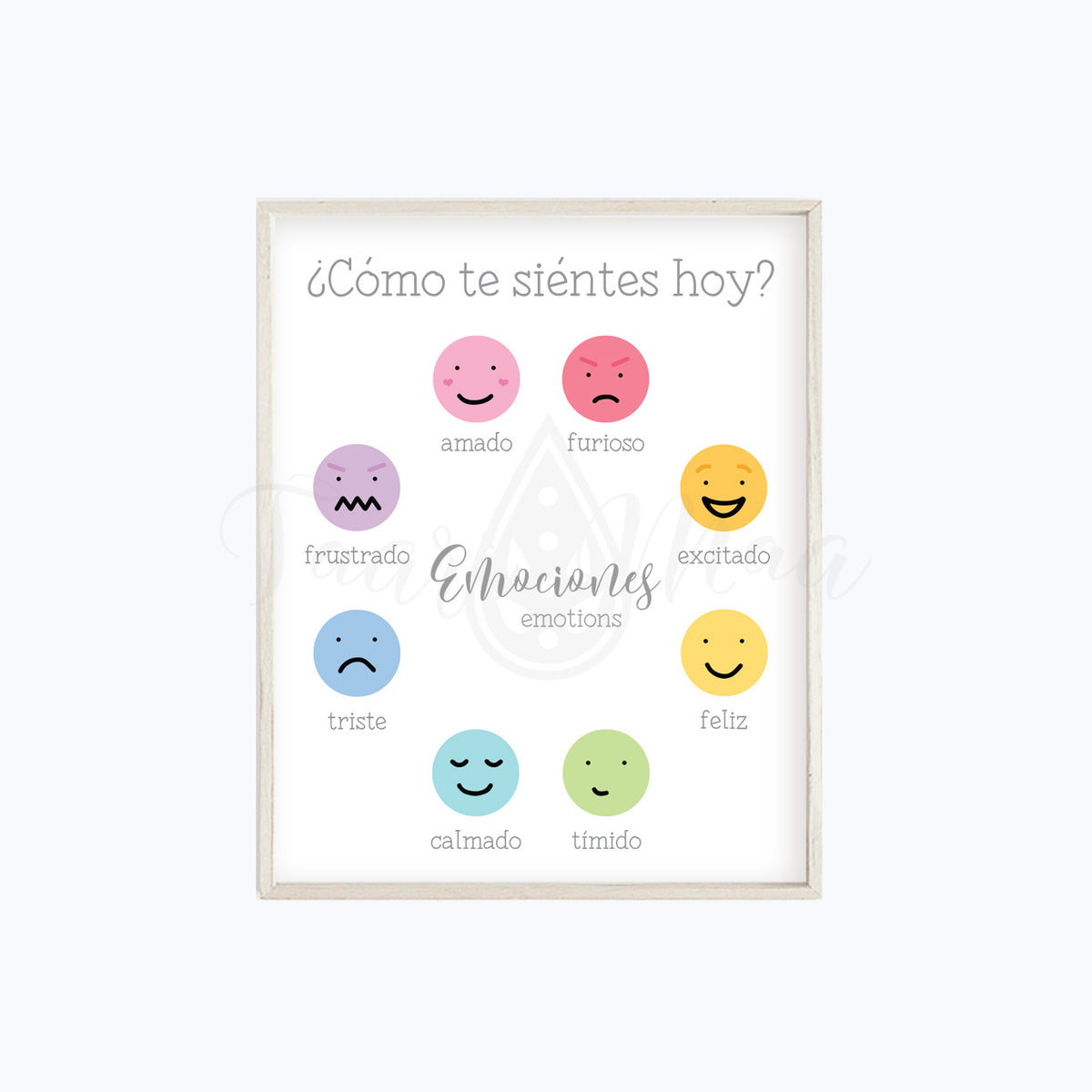 Bilingual Feelings & Emotions Poster • Gujarati | Hindi | Spanish | En ...